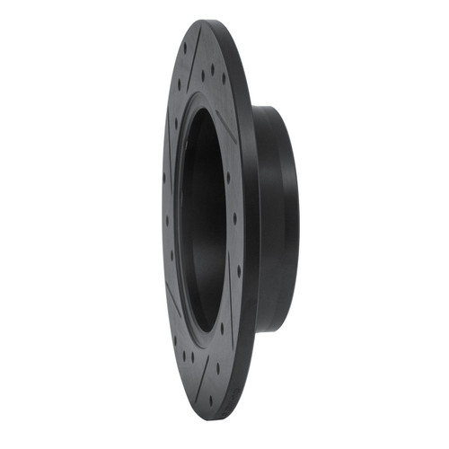 R1 99-05 Audi A6 Quattro Rear Right Drilled & Slotted Black Brake Rotor ECB-73022R