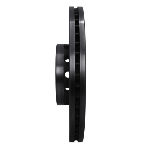 R1 00-03 Audi A8 Front Left Drilled & Slotted Black Brake Rotor