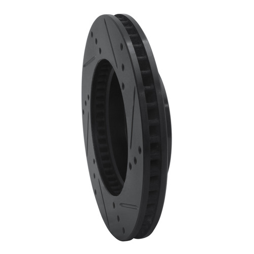 R1 16-22 Toyota Prius Front Left Drilled & Slotted Black Brake Rotor