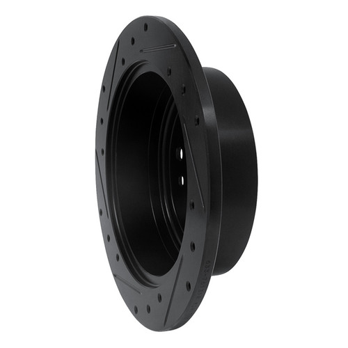 R1 04-10 Toyota SIENNA Rear Right Drilled & Slotted Black Brake Rotor