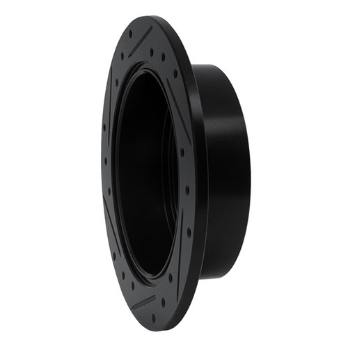 R1 04-12 Mitsubishi Eclipse Rear Right Drilled & Slotted Black Brake Rotor