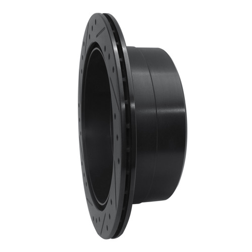 R1 93-97 Lexus LX450 Rear Right Drilled & Slotted Black Brake Rotor