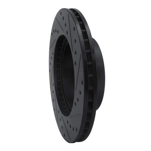 R1 91-98 Toyota 4Runner Front Left Drilled & Slotted Black Brake Rotor