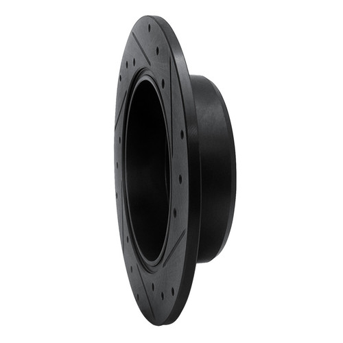 R1 99-03 Lexus RX300 Rear Left Drilled & Slotted Black Brake Rotor