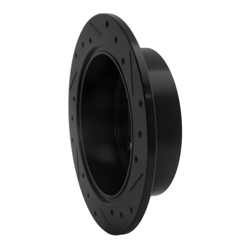 R1 94-07 Chrysler SEBRING Rear Left Drilled & Slotted Black Brake Rotor