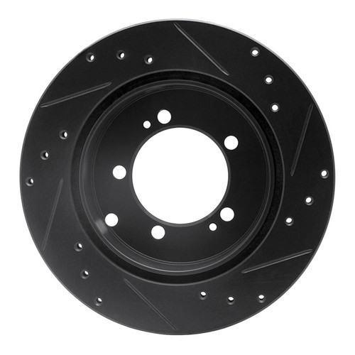 R1 91-93 Dodge STEALTH Rear Left Drilled & Slotted Black Brake Rotor