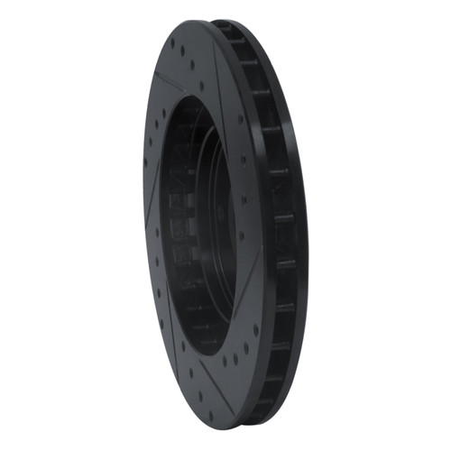 R1 91-93 Dodge STEALTH Front Left Drilled & Slotted Black Brake Rotor