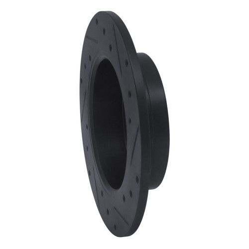 R1 88-93 Dodge 2000 GTX Rear Left Drilled & Slotted Black Brake Rotor