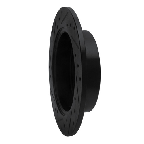 R1 09-13 Pontiac Vibe Rear Right Drilled & Slotted Black Brake Rotor