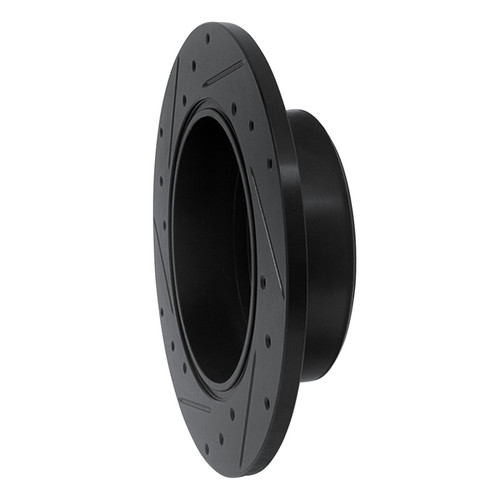 R1 00-04 Toyota AVALON Rear Right Drilled & Slotted Black Brake Rotor