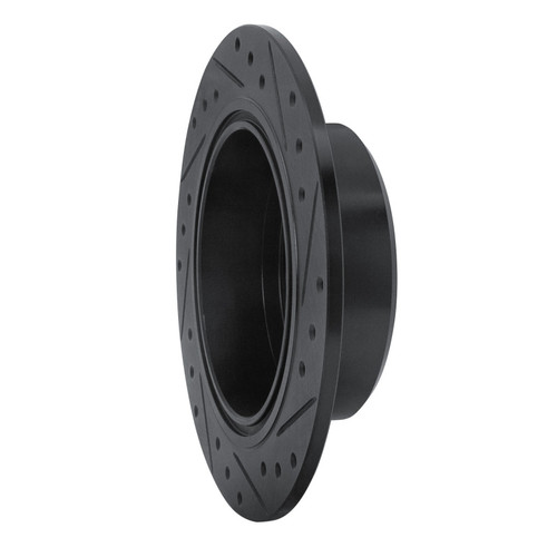 R1 95-99 Toyota AVALON Rear Left Drilled & Slotted Black Brake Rotor