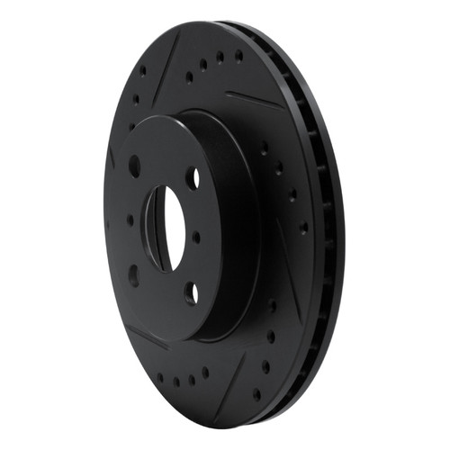 R1 93-02 Chevrolet Prizm Front Left Drilled & Slotted Black Brake Rotor