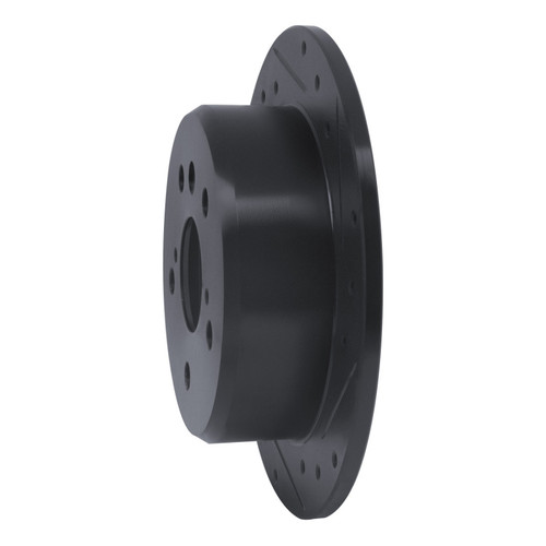 R1 92-03 Lexus ES300 Rear Right Drilled & Slotted Black Brake Rotor