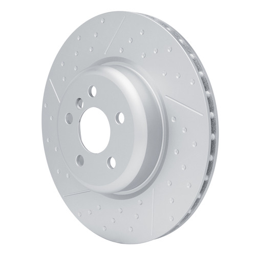 R1 20-25 BMW M440iX Left Rear Dimpled & Slotted GeoSPEC Coated Rotor