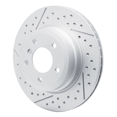 R1 13-13 BMW 135IS Rear Dimpled & Slotted GeoSPEC Coated Rotor