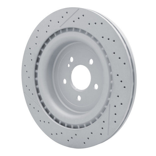 R1 13-23 Mercedes-Benz SL63 AMG Rear Drilled & Slotted GeoSPEC Coated Rotor