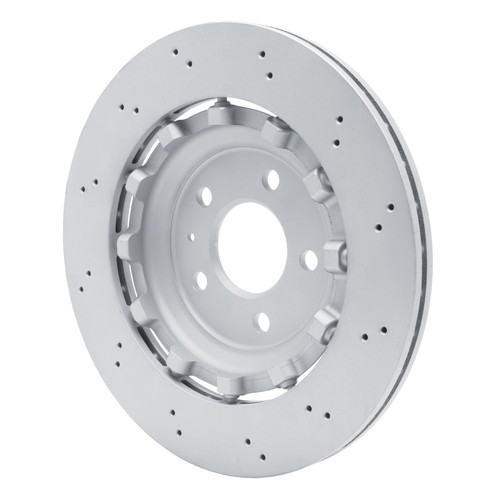 R1 13-15 Audi RS5 Rear Drilled Carbon Alloy GeoMET Rotor