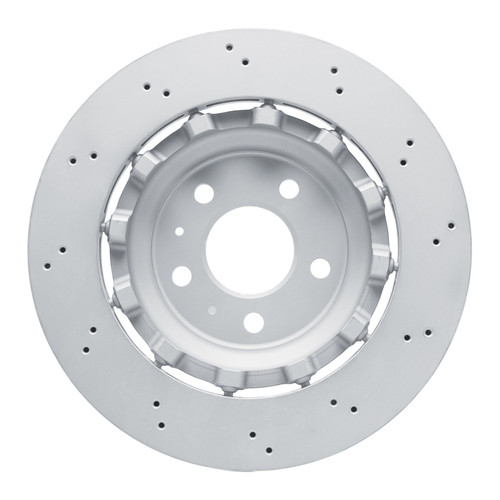 R1 13-15 Audi RS5 Rear Drilled Carbon Alloy GeoMET Rotor