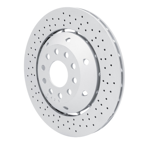 R1 03-04 Audi RS6 Left Rear Drilled Carbon Alloy GeoMET Rotor