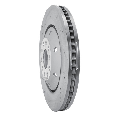 R1 03-04 Audi RS6 Left Front Drilled Carbon Alloy GeoMET Rotor