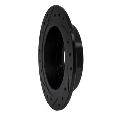 R1 91-06 Nissan NX Rear Right Drilled & Slotted Black Brake Rotor