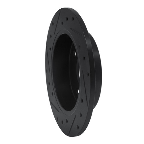 R1 90-06 Infiniti G20 Rear Right Drilled & Slotted Black Brake Rotor