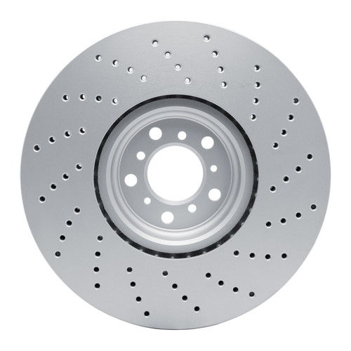 R1 15-19 BMW X5 Left Front Drilled Carbon Alloy GeoMET Rotor