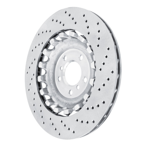 R1 12-19 BMW M6 Left Rear Drilled Carbon Alloy GeoMET Rotor