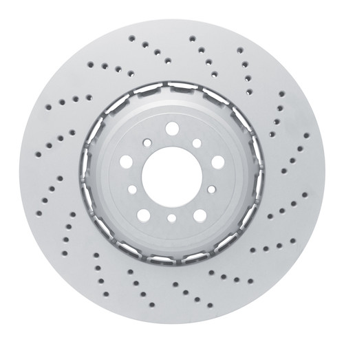 R1 12-19 BMW M6 Gran Coupe Right Front Drilled Carbon Alloy GeoMET Rotor