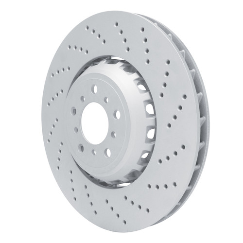 R1 12-19 BMW M6 Gran Coupe Right Front Drilled Carbon Alloy GeoMET Rotor