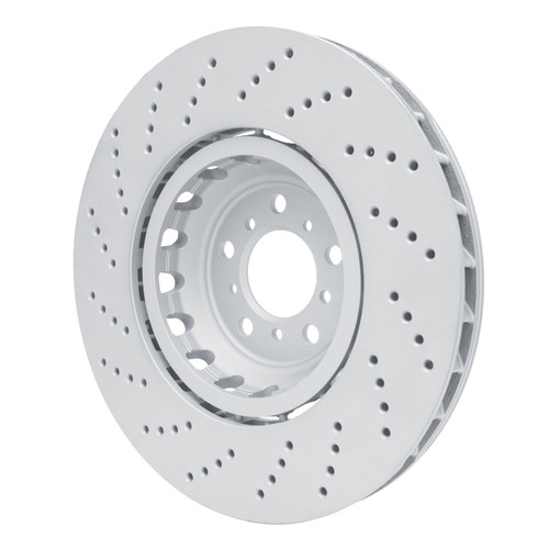 R1 12-19 BMW M6 Gran Coupe Right Front Drilled Carbon Alloy GeoMET Rotor