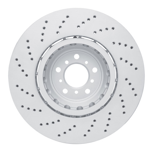 R1 12-19 BMW M6 Gran Coupe Right Front Drilled Carbon Alloy GeoMET Rotor