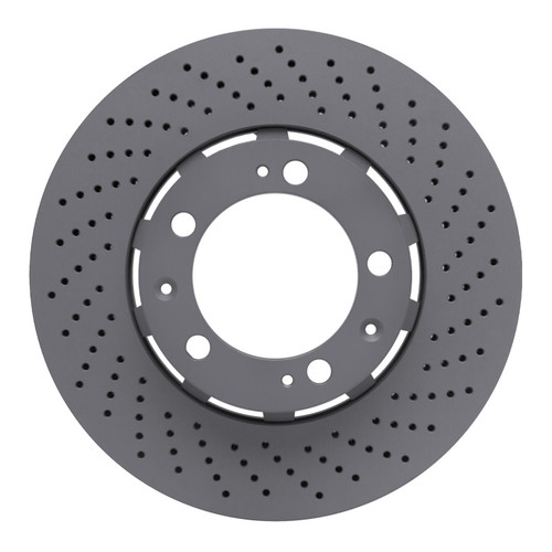 R1 94-98 Porsche 911 Right Front Drilled Carbon Alloy GeoMET Rotor