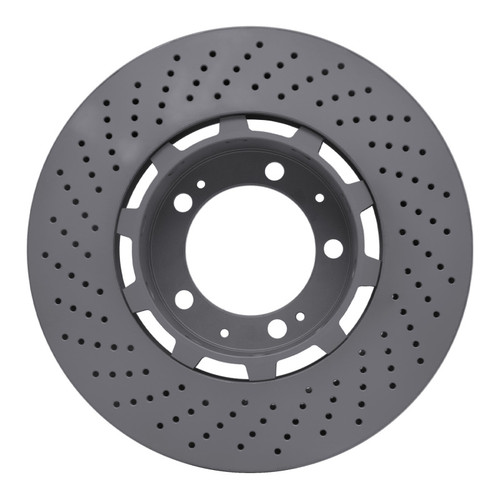 R1 94-98 Porsche 911 Right Front Drilled Carbon Alloy GeoMET Rotor