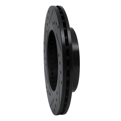 R1 89-13 Infiniti G20 Front Right Drilled & Slotted Black Brake Rotor