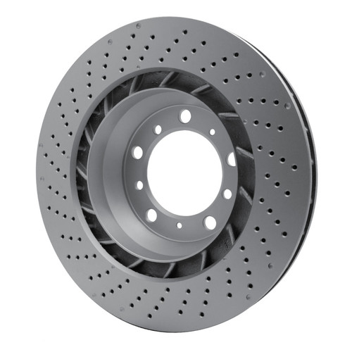 R1 16-23 Porsche 718 Boxster Right Rear Drilled Carbon Alloy GeoMET Rotor