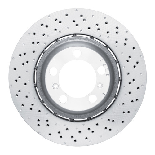 R1 13-19 Porsche 911 Right Rear Drilled Carbon Alloy GeoMET Rotor