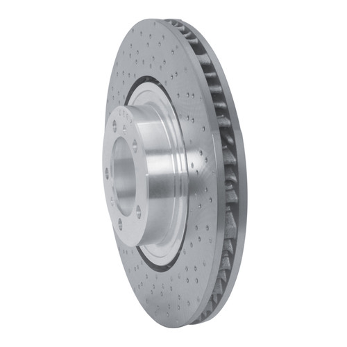 R1 15-17 Porsche 911 Left Front Drilled Carbon Alloy GeoMET Rotor