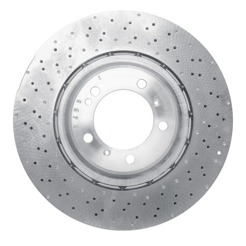R1 15-17 Porsche 911 Left Rear Drilled Carbon Alloy GeoMET Rotor