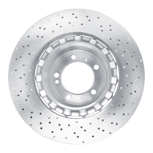 R1 15-17 Porsche 911 Left Rear Drilled Carbon Alloy GeoMET Rotor