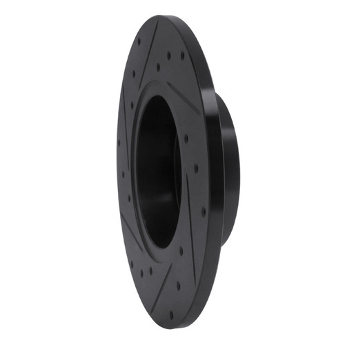 R1 70-73 Nissan 240Z Front Right Drilled & Slotted Black Brake Rotor