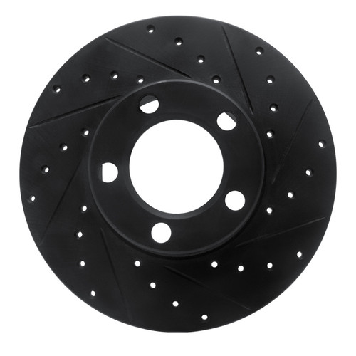 R1 67-70 American Motors Javelin Front Right Drilled & Slotted Black Brake Rotor