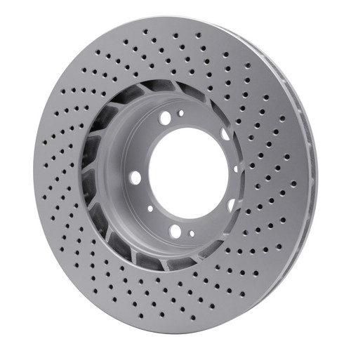 R1 98-12 Porsche 911 Left Front Drilled Carbon Alloy GeoMET Rotor