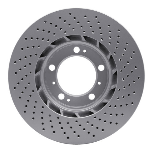 R1 98-12 Porsche 911 Left Front Drilled Carbon Alloy GeoMET Rotor