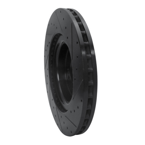 R1 13-19 Mercedes-Benz GLE400 Front Left Drilled & Slotted Black Brake Rotor