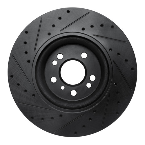 R1 06-12 Mercedes-Benz ML500 (USA/Canada) Front Right Drilled & Slotted Black Brake Rotor