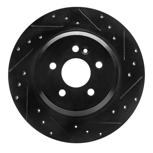 R1 00-05 Mercedes-Benz ML500 (USA/Canada) Rear Right Drilled & Slotted Black Brake Rotor