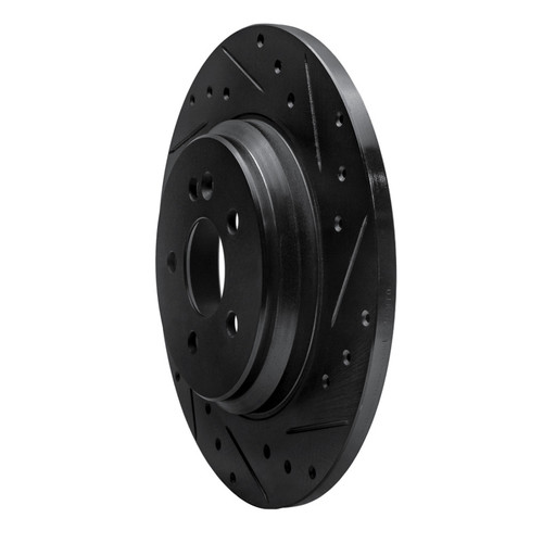 R1 00-05 Mercedes-Benz ML500 (USA/Canada) Rear Right Drilled & Slotted Black Brake Rotor