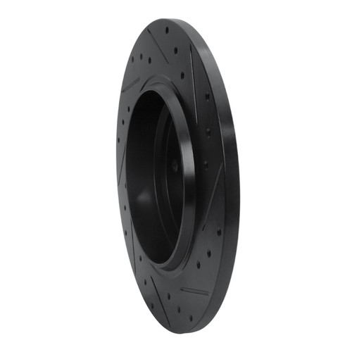 R1 00-05 Mercedes-Benz ML500 (USA/Canada) Rear Left Drilled & Slotted Black Brake Rotor