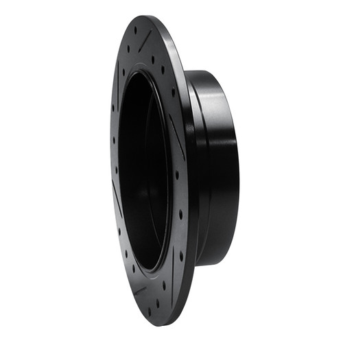 R1 06-11 Mercedes-Benz B200 Rear Right Drilled & Slotted Black Brake Rotor